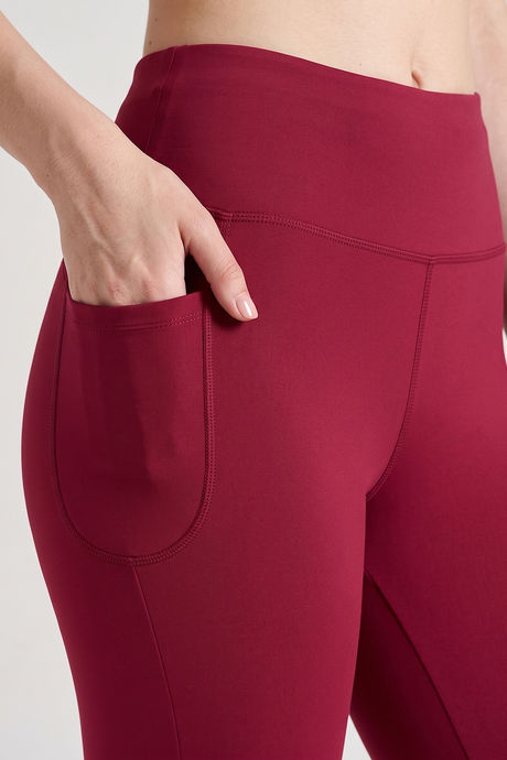 Zelocity Quick Dry Gym Leggings - Beet Red — image 5